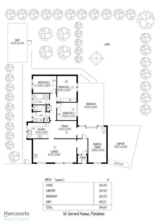 Floorplan of Homely house listing, 16 Gerrard Avenue, Paralowie SA 5108