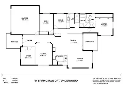 Floorplan of Homely house listing, 94 Springvale Circuit, Underwood QLD 4119