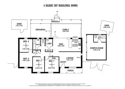Floorplan of Homely house listing, 6 Nairne Court, Noarlunga Downs SA 5168