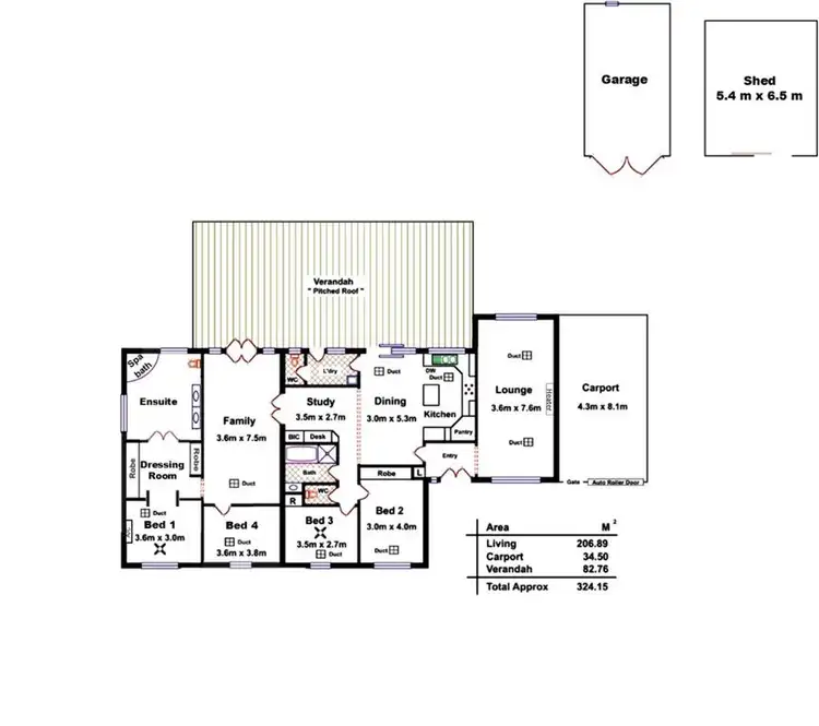 Floorplan of Homely house listing, 3 Marion Drive, Gawler East SA 5118
