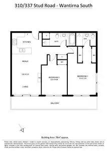 Floorplan of Homely apartment listing, 310/337 Stud Road, Wantirna South VIC 3152
