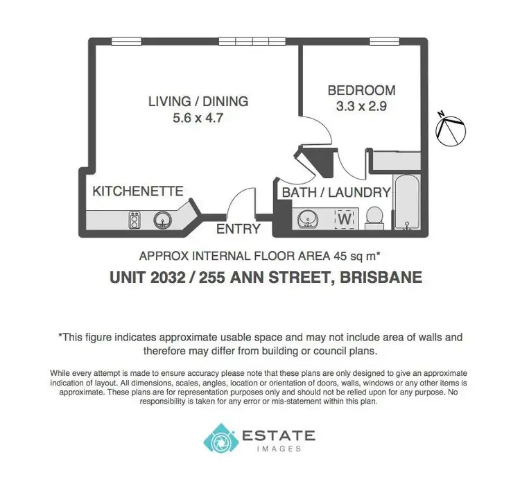 Floorplan of Homely unit listing, 2032/255 Ann Street, Brisbane City QLD 4000