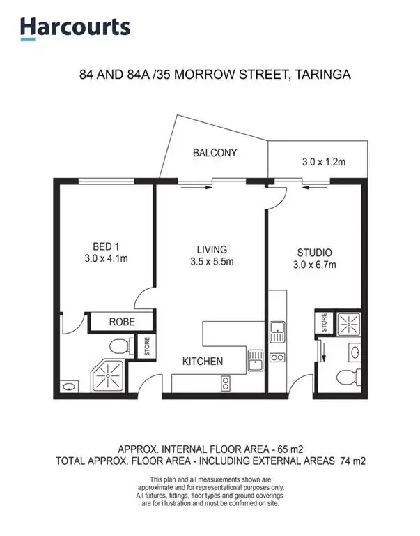 Floorplan of Homely apartment listing, 84/35 Morrow Street, Taringa QLD 4068