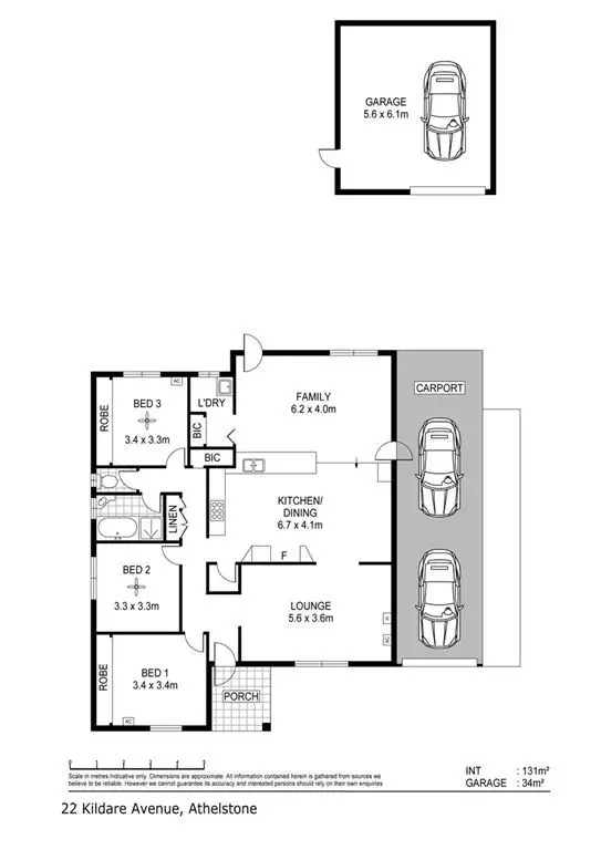 Floorplan of Homely house listing, 22 Kildare Avenue, Athelstone SA 5076