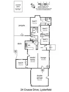 Floorplan of Homely house listing, 24 Crusoe Drive, Lysterfield VIC 3156