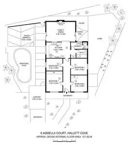 Floorplan of Homely house listing, 6 Admella Court, Hallett Cove SA 5158