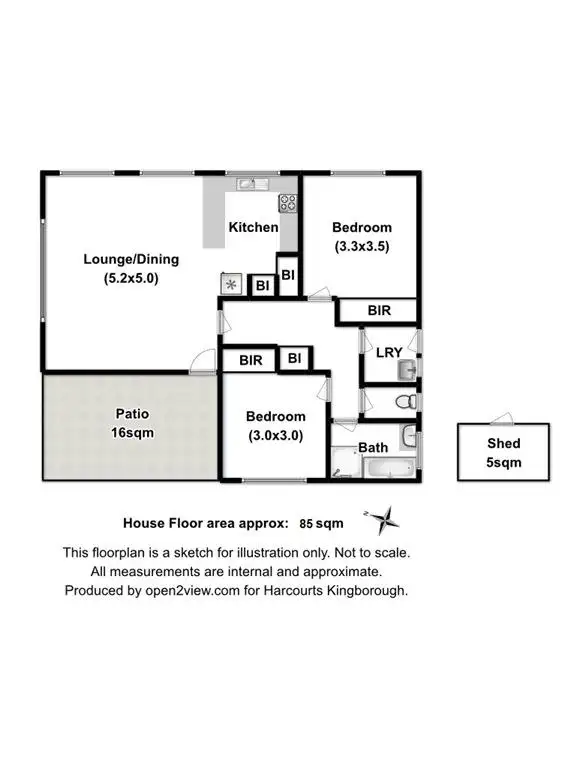Floorplan of Homely unit listing, 2/1A Browns Road, Kingston TAS 7050