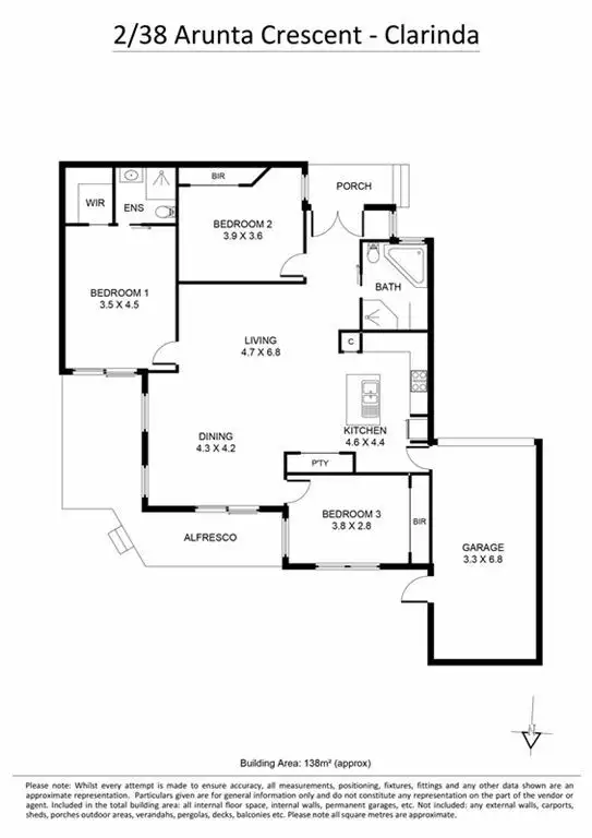 Floorplan of Homely unit listing, 2/38 Arunta Crescent, Clayton South VIC 3169