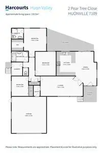 Floorplan of Homely house listing, 2 Pear Tree Close, Huonville TAS 7109