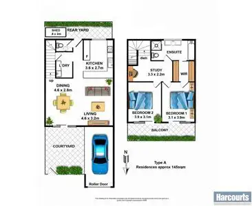 Floorplan of Homely townhouse listing, 12/3 Barwell Avenue, Seacliff SA 5049