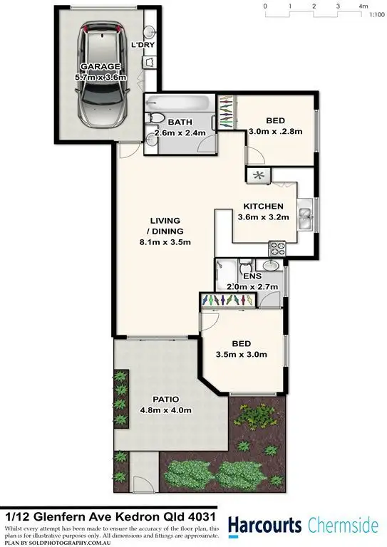 Floorplan of Homely unit listing, 1/12 Glenfern Ave, Kedron QLD 4031