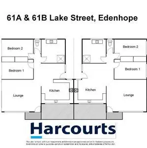 Floorplan of Homely house listing, 61A & 61B Lake St, Edenhope VIC 3318