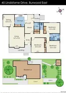 Floorplan of Homely house listing, 45 Lindisfarne Drive, Burwood East VIC 3151