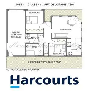 Floorplan of Homely unit listing, 1/2 Casey Court, Deloraine TAS 7304