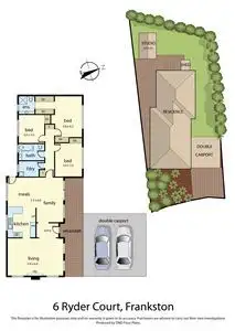 Floorplan of Homely house listing, 6 Ryder Court, Frankston VIC 3199