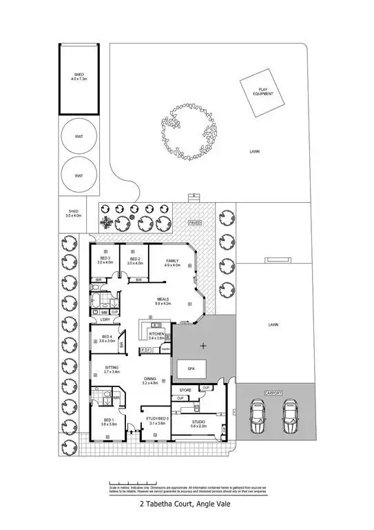 Floorplan of Homely house listing, 2 Tabetha Court, Angle Vale SA 5117
