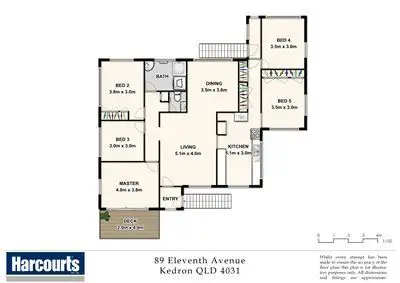 Floorplan of Homely house listing, 89 Eleventh Ave, Kedron QLD 4031