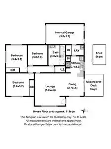 Floorplan of Homely unit listing, 1/175 Branscombe Road, Claremont TAS 7011