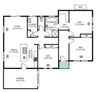 Floorplan of Homely house listing, 18A Crace Road, Fulham SA 5024