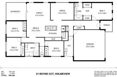 Floorplan of Homely house listing, 21 Boyne Close, Holmview QLD 4207