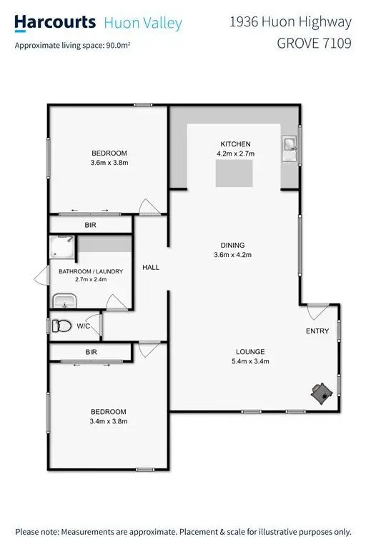 Floorplan of Homely house listing, 1936 Huon Highway, Grove TAS 7109