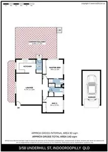 Floorplan of Homely unit listing, 3/58 Underhill Avenue, Indooroopilly QLD