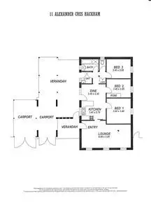 Floorplan of Homely house listing, 11 Alexander Crescent, Hackham SA 5163