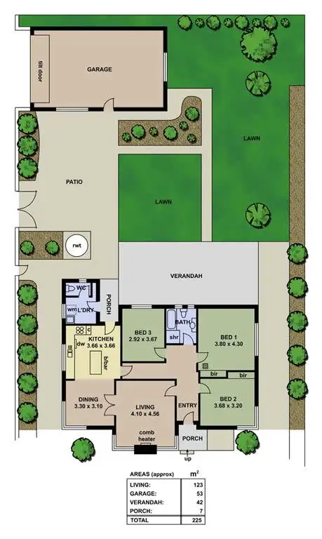 Floorplan of Homely house listing, 20 Yulinda Terrace, Lower Mitcham SA 5062