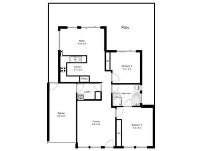 Floorplan of Homely house listing, 24B Crozier Terrace, Oaklands Park SA 5046