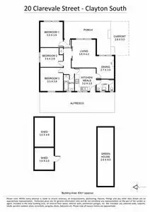 Floorplan of Homely house listing, 20 Clarevale Street, Clayton South VIC 3169