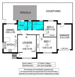 Floorplan of Homely unit listing, 1/11 Lamington Avenue, Seacliff Park SA 5049