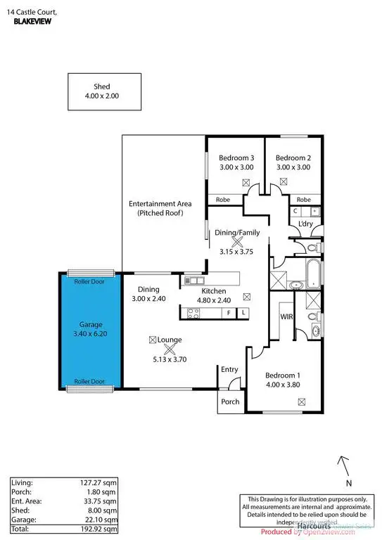 Floorplan of Homely house listing, 14 Castle Court, Blakeview SA 5114