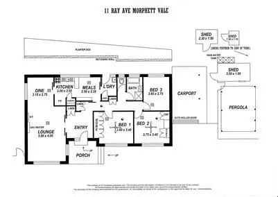 Floorplan of Homely house listing, 11 Ray Avenue, Morphett Vale SA 5162