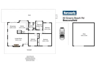 Floorplan of Homely house listing, 60 Greens Beach Road, Beaconsfield TAS