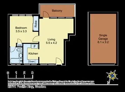 Floorplan of Homely unit listing, 9/721 Pacific Highway, Gordon NSW