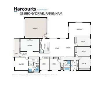 Floorplan of Homely house listing, 33 Ebony Drive, Pakenham VIC 3810