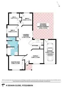 Floorplan of Homely house listing, 4 Deakin Close, Fitzgibbon QLD 4018