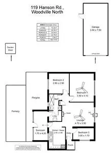 Floorplan of Homely house listing, 119 Hanson Road, Woodville North SA 5012