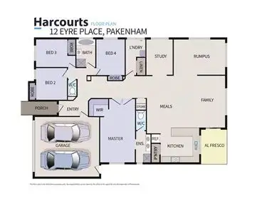 Floorplan of Homely house listing, 12 Eyre Place, Pakenham VIC 3810