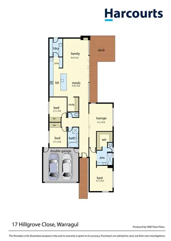 Floorplan of Homely house listing, 17 Hillgrove Close, Warragul VIC 3820