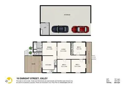 Floorplan of Homely house listing, 16 Enright St, Oxley QLD 4075