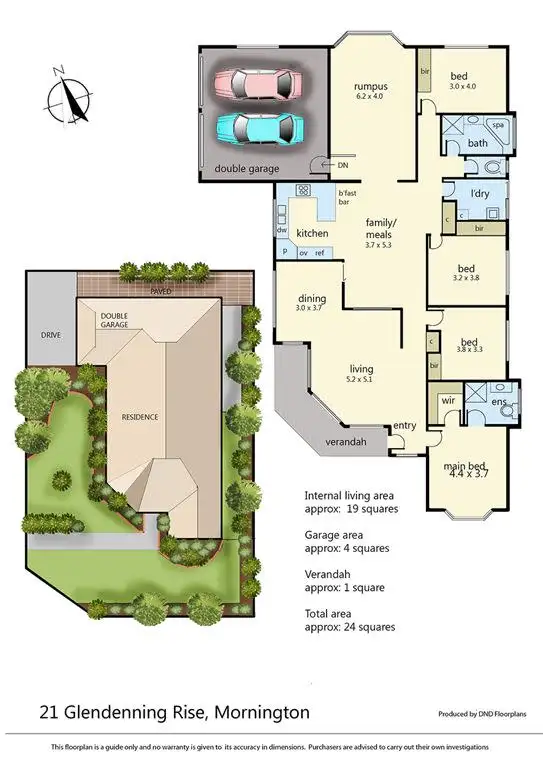 Floorplan of Homely house listing, 21 Glendenning Rise, Mornington VIC 3931