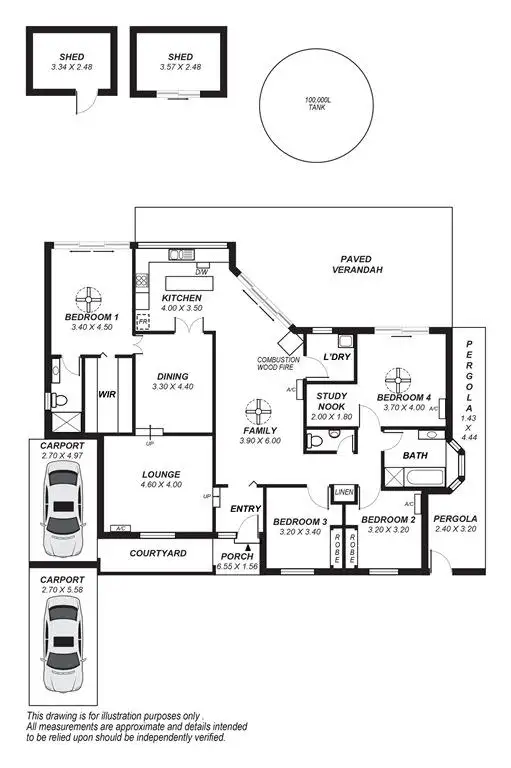 Floorplan of Homely house listing, 158 Yarrabee Road, Greenhill SA 5140