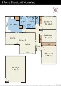 Floorplan of Homely house listing, 2 Purse Street, Mount Waverley VIC 3149