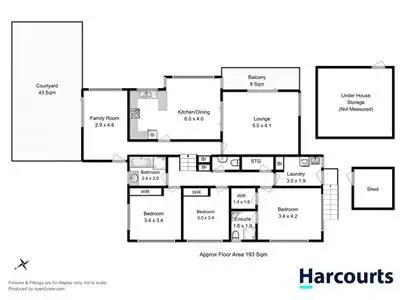 Floorplan of Homely house listing, 1 Joy Court, Howrah TAS 7018