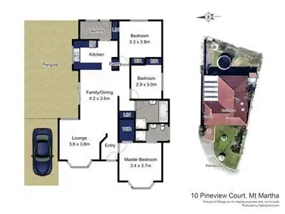 Floorplan of Homely house listing, 10 Pineview Court, Mount Martha VIC 3934
