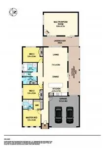 Floorplan of Homely house listing, 8 Megan Street, Miners Rest VIC 3352