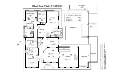 Floorplan of Homely house listing, 34 Lachlan Drive, Craigmore SA 5114