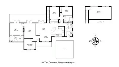 Floorplan of Homely house listing, 34 The Crescent, Belgrave Heights VIC 3160