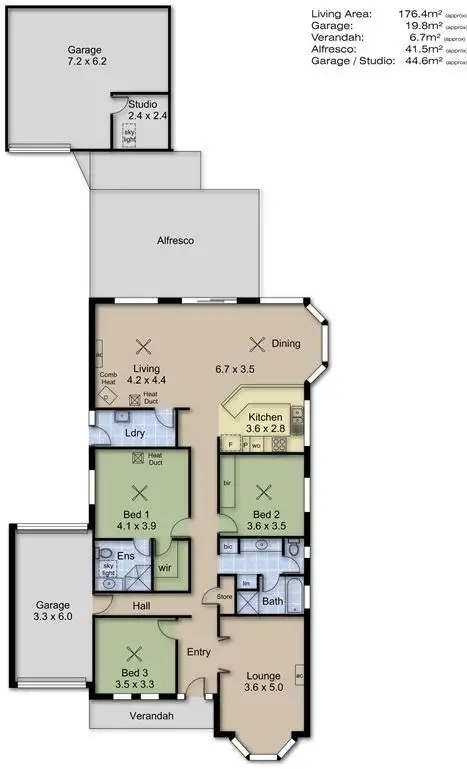 Floorplan of Homely house listing, 15 Turnbull Court, Woodside SA 5244